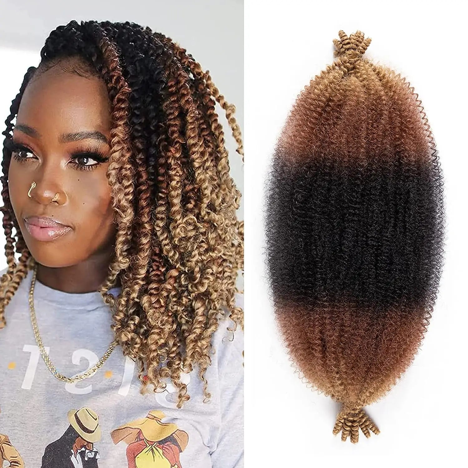 Pre-Separated Springy Afro Twist Hair