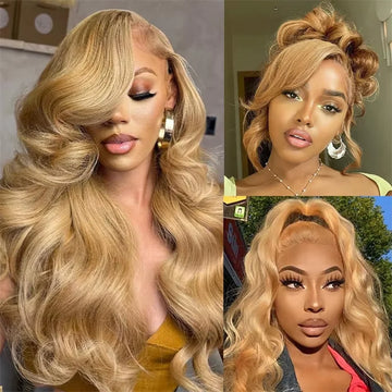 Honey Blond Body Wave Lace Front Human Hair